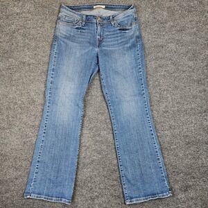 Levis 529 Curvy Boot Cut Jeans Women's 12 Med Wash Denim Mid Rise Stretch Blue